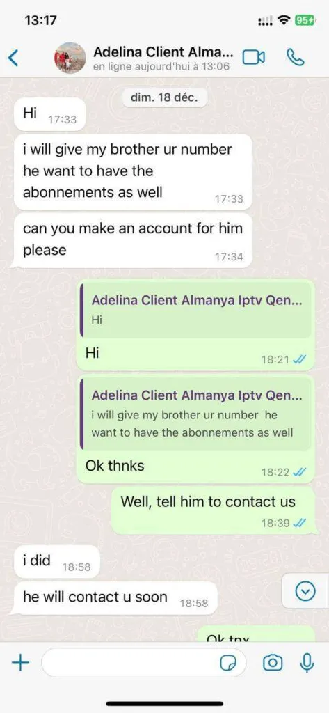 WhatsApp klantreactie screenshot platinaiptv 5